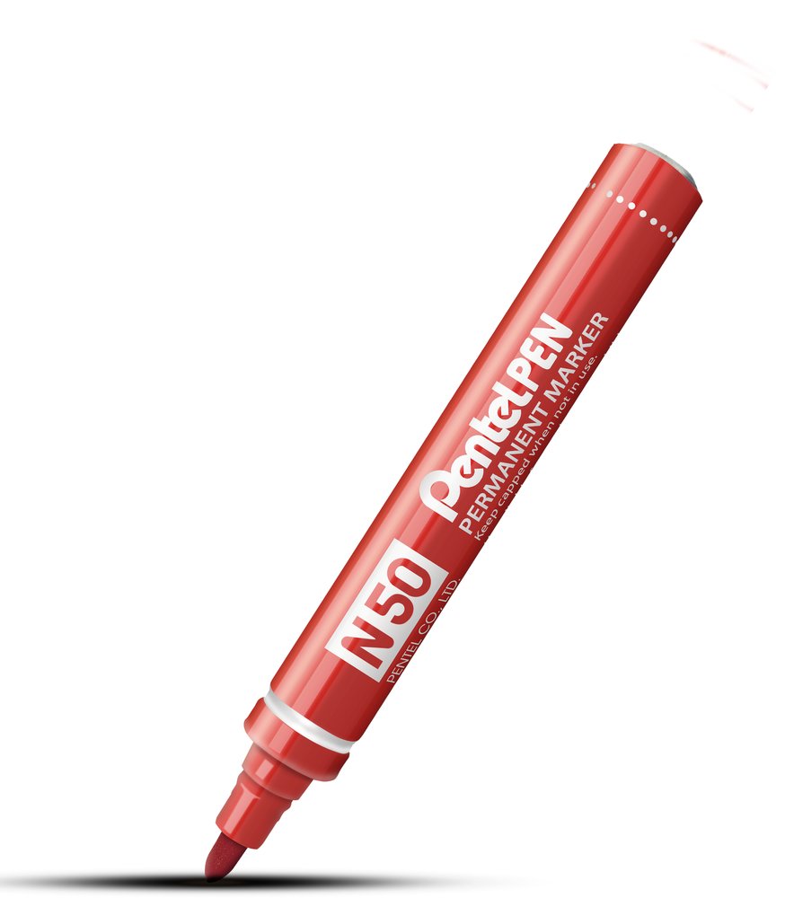 Pentel Permanent Marker, Red - Pack of 12