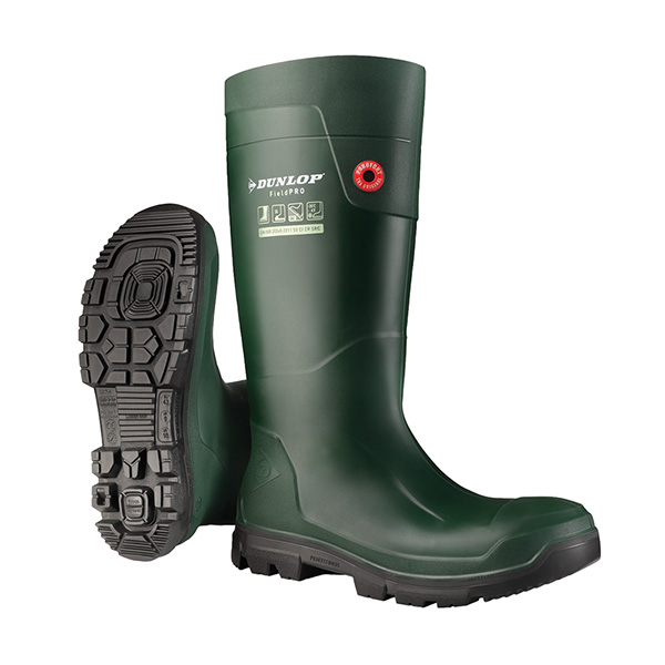 Dunlop Purofort Fieldpro Full Safety Boot - Green, Size 13 (48)