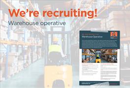 We are recruiting for a Warehouse operative