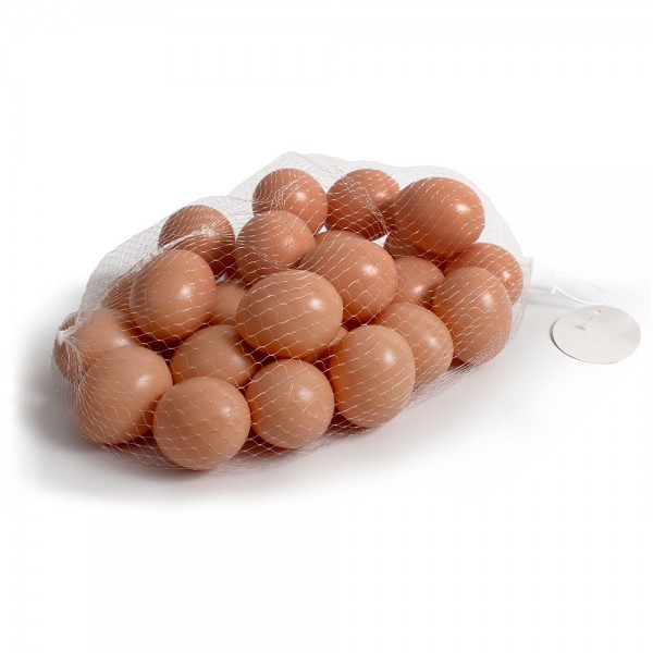 Hollow Brown Plastic Chicken Egg, Pack of 25