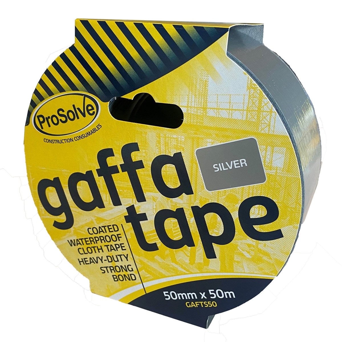 Gaffa Tape, Silver, 50m x 50mm.