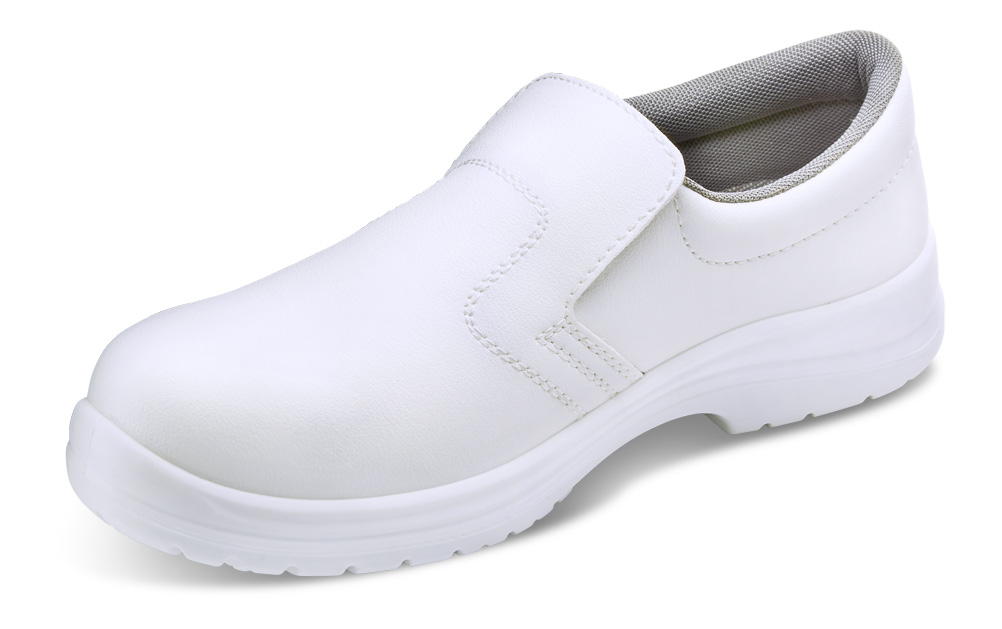 Micro-Fibre Slip On Shoe - White - Size 10