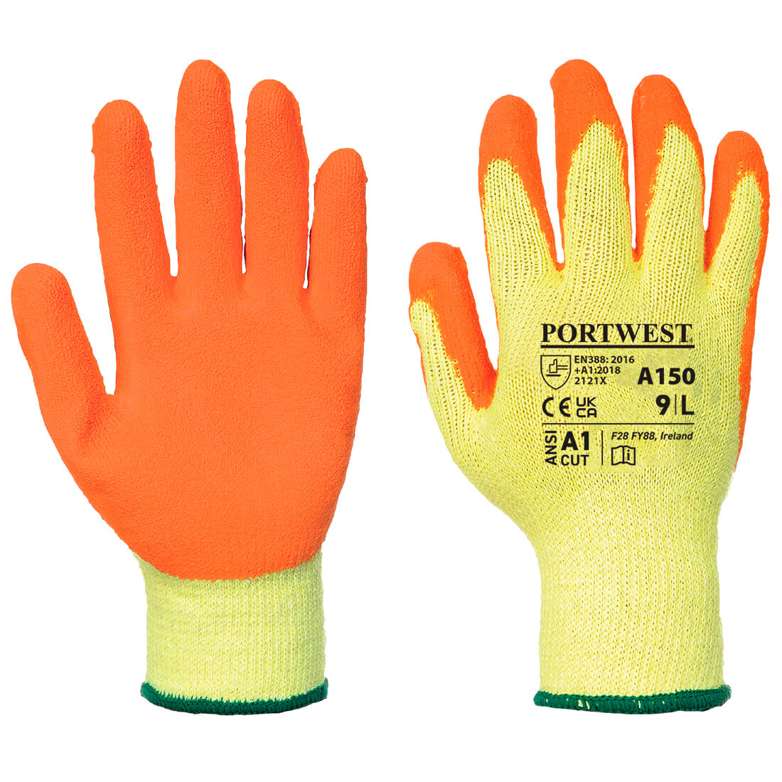 General Handler Glove Latex Coated (Orange) Medium