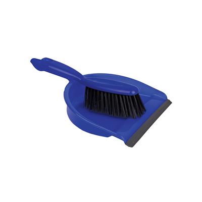 Dustpan & Hand Brush, Stiff, Blue