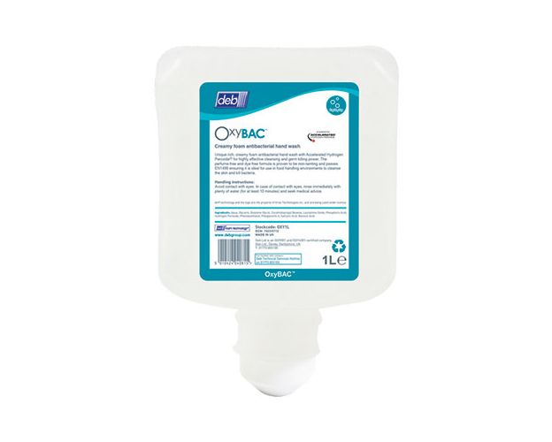 Deb OxyBAC Foam Antimicrobial Handwash 1L