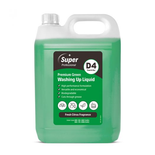 Premium Detergent Washing up Liquid, Green, 5L