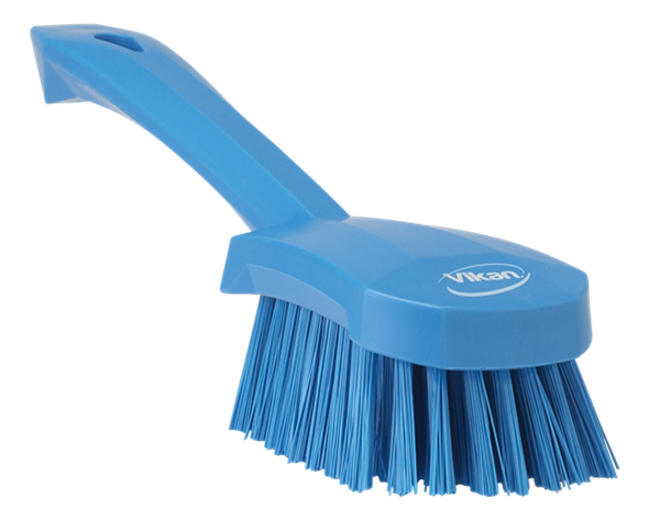 Vikan Washing Brush with Short Handle, 270mm, Hard - Blue
