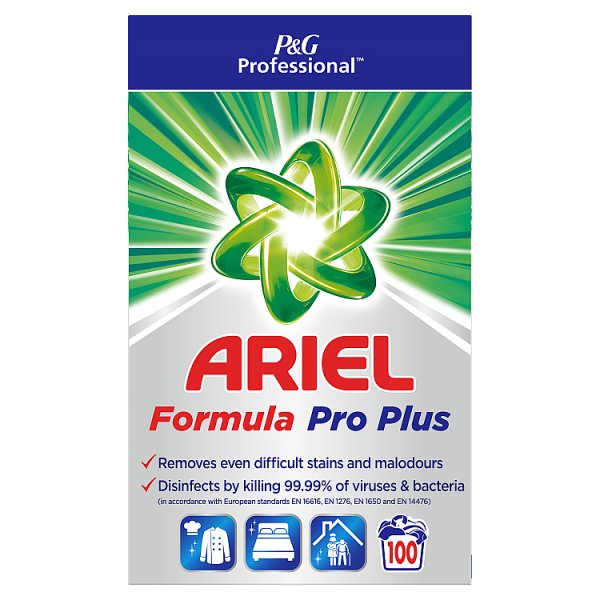 Ariel Pro Plus Powder Detergent Antibacterial, 100 Washes, 5.85kg