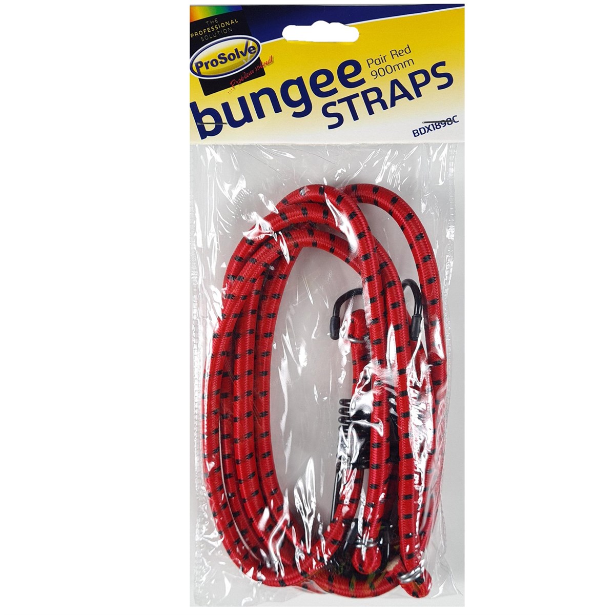 900mm Bungee Strap, Red (Twin Pack)