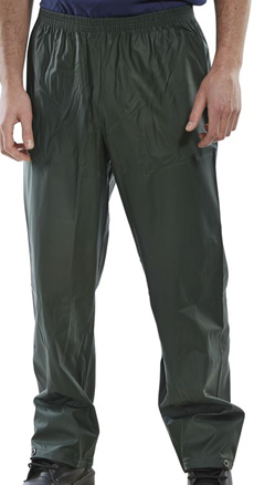Waterproof Trousers, Olive Green - Size Large
