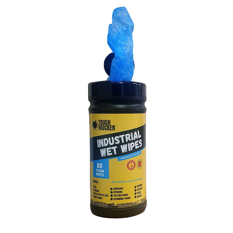 TOUGH MUCKER, Abrasive Industrial Wipes - Tub of 80