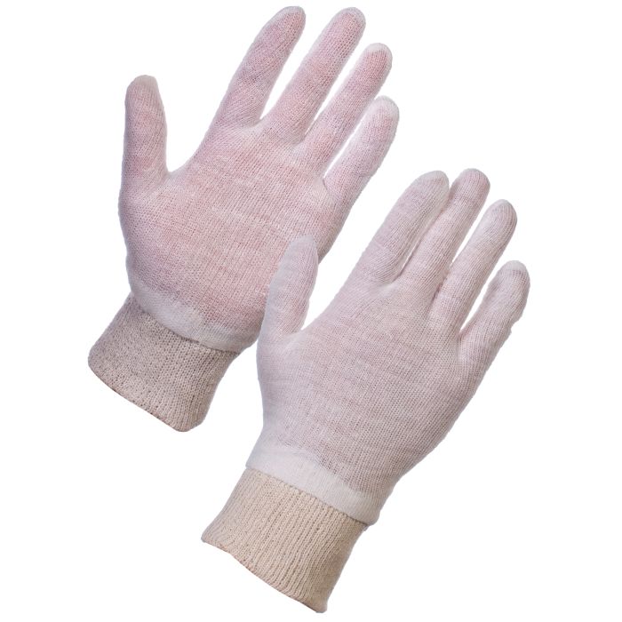 Ladies Polycotton Stockinette Glove Liner, Pack of 10
