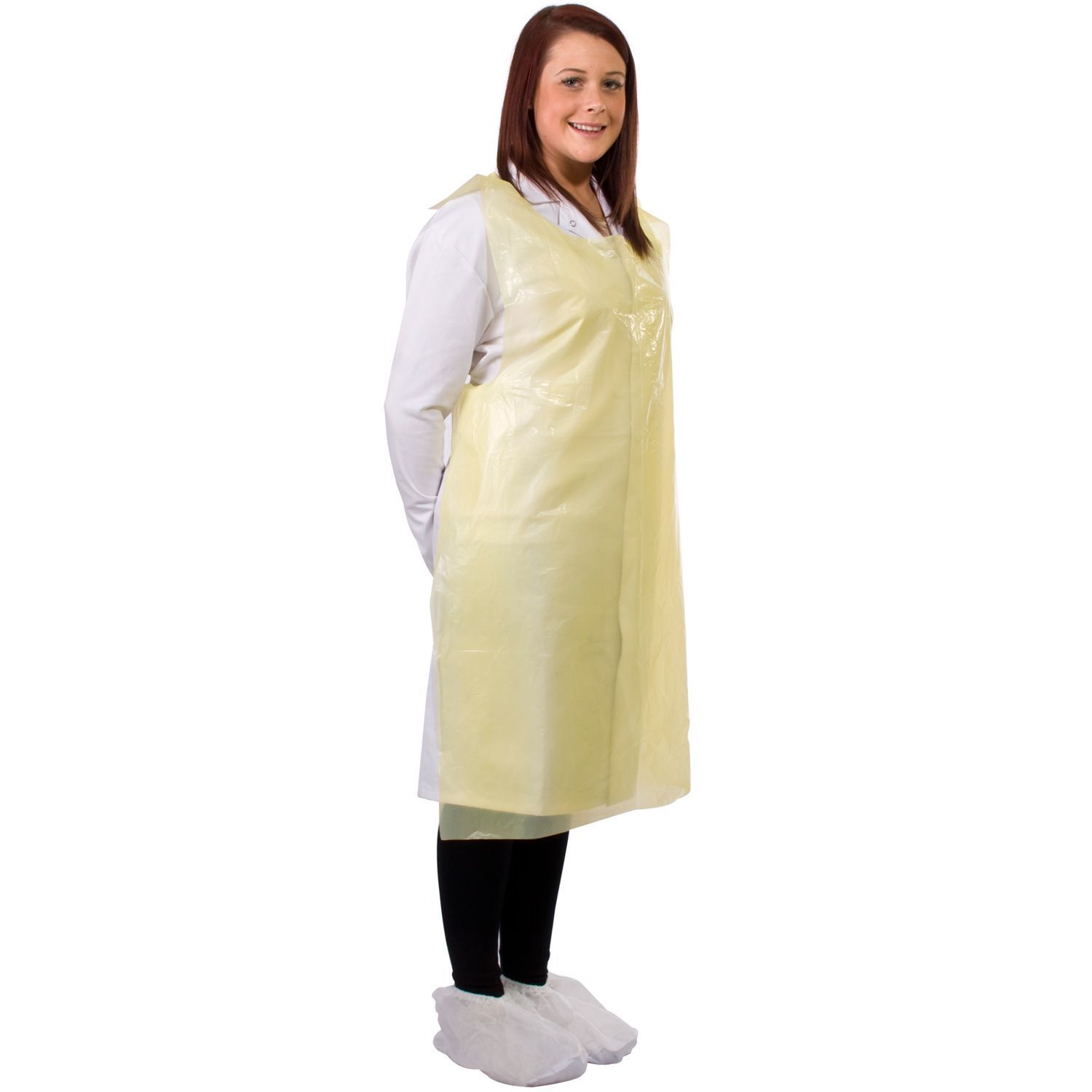 Disposable PE aprons on a roll, Yellow