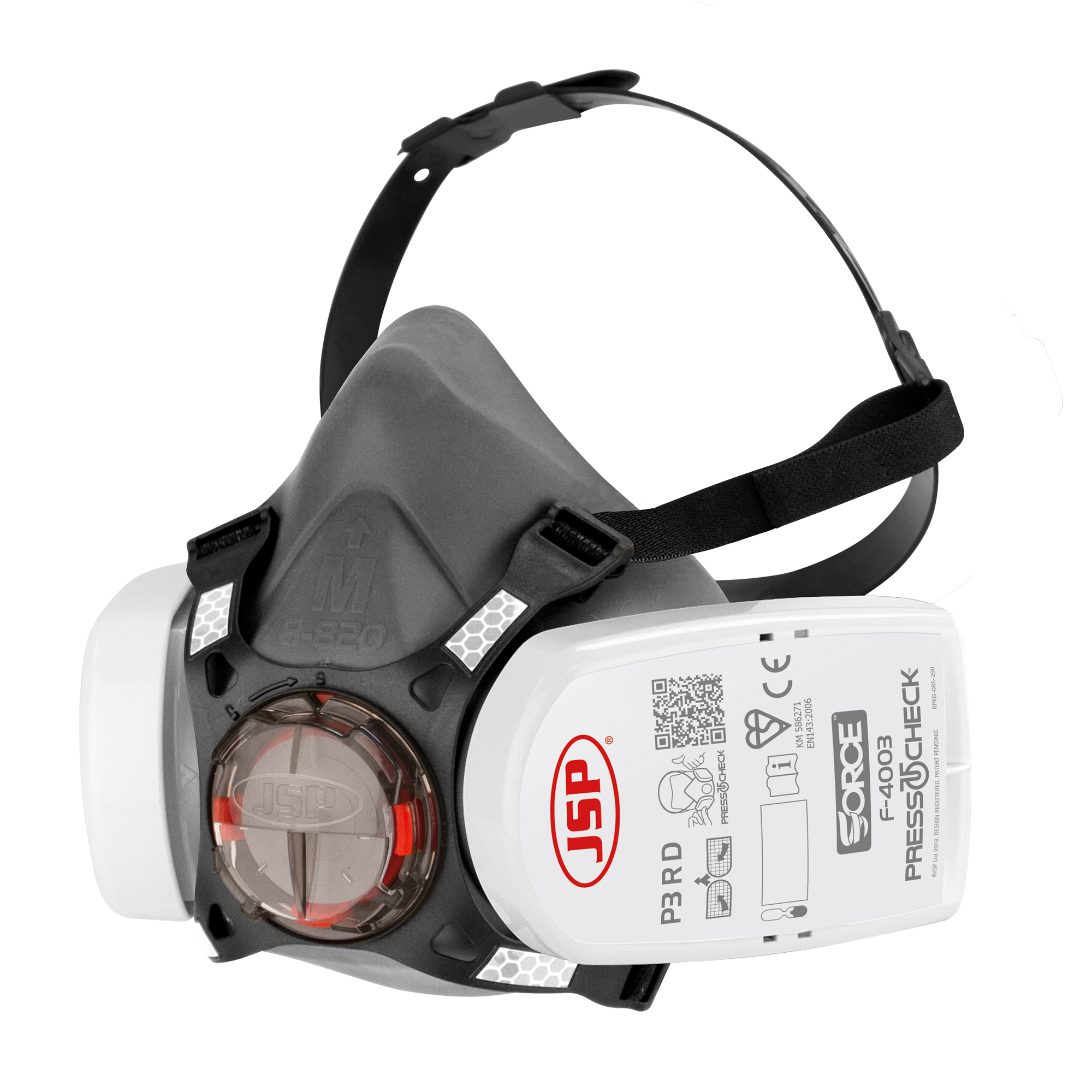 Force™8 Half-Mask - Medium with PressToCheck™ P3 Filters