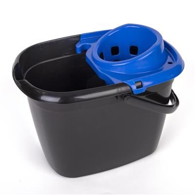 Mop Bucket with Wringer, Blue, 14L