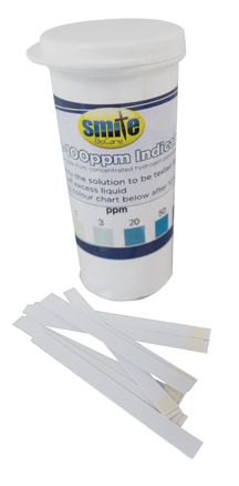 Smite Biocare, Peroxide 0-100ppm Indicator Strips - Supplied in a vial 100