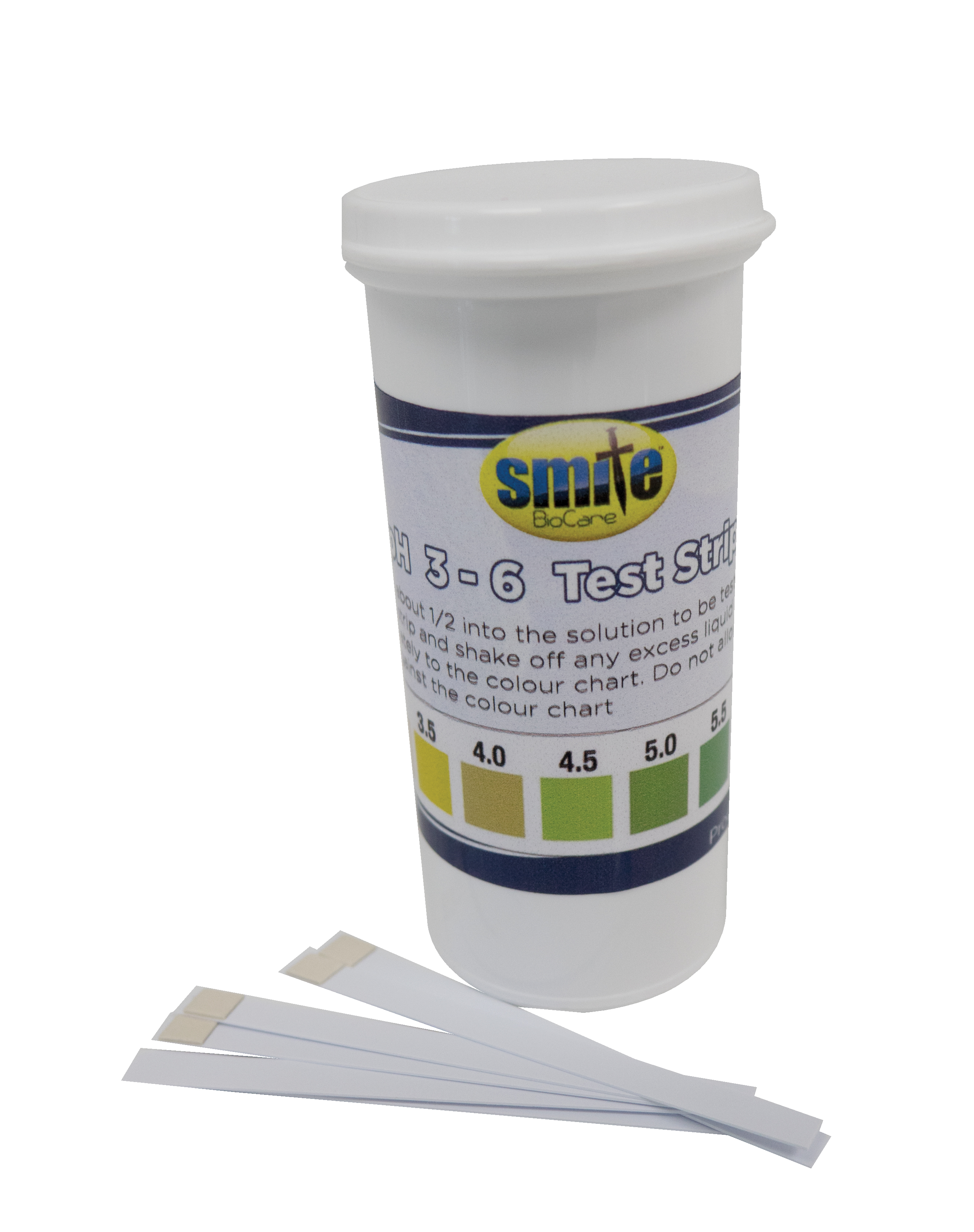 Smite Biocare, pH 3-6 Test Strips - Pack of 50