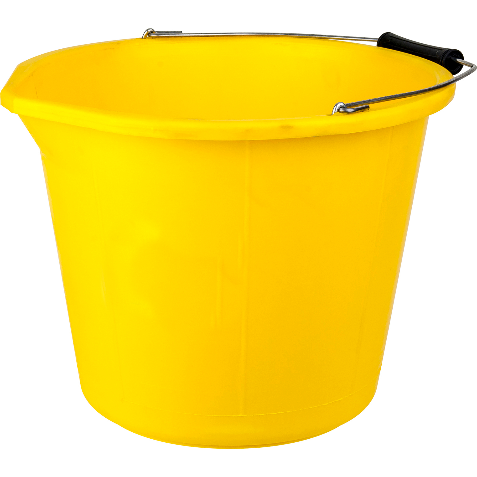Yellow Plastic Bucket, 3 Gallon / 14L