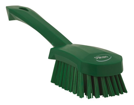 Vikan Washing Brush with Short Handle, 270mm, Hard - Green