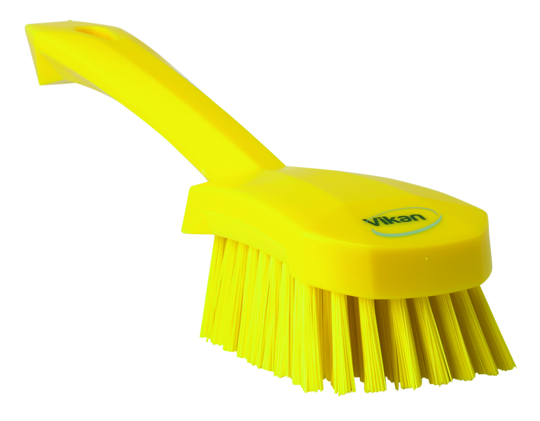Vikan Washing Brush with Short Handle, 270mm, Hard - Yellow