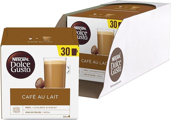 NESCAFE Dolce Gusto Cafe Au Lait Coffee Pods, 90 Capsules (3 Packs)
