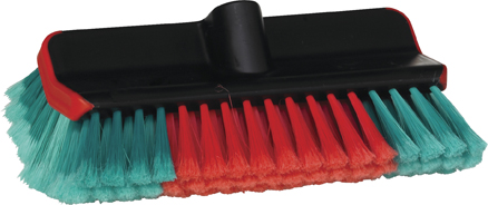 Vikan Washing Brush, Waterfed, High/Low, 275mm Soft/Split, Black