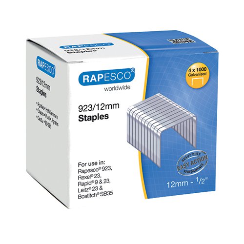 Rapesco 923/12mm Staples (Pack of 4000)